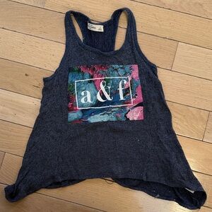 Abercrombie Kids Navy Tank Top with Multicolor Logo